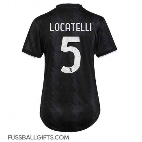 Juventus Manuel Locatelli #5 Fußballbekleidung Auswärtstrikot Damen 2022-23 Kurzarm